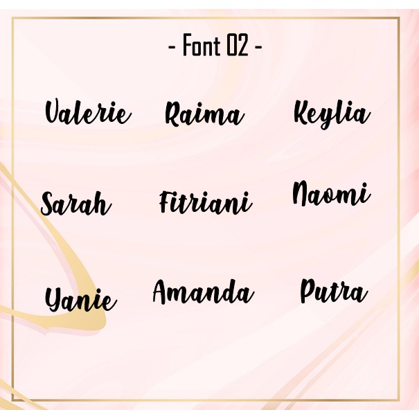 

(10pcs) STIKER NAMA/OLSHOP CUSTOM FONT 02