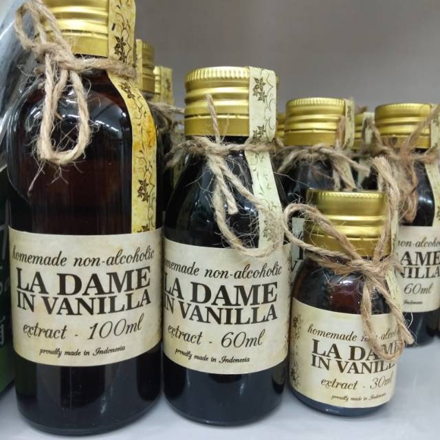 La Dame In Vanilla Extract dan Paste Non - Alcohol 25ml - 100ml