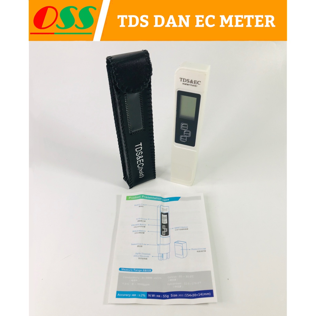 Jual Tds Dan Ec Meter Alat Pengukur Pada Hidroponik Tds Ec Meter Shopee Indonesia