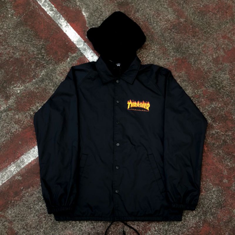 coach jaket thrasher flame