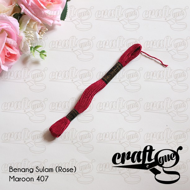 Benang Sulam (Rose) MAROON (Code 406-410)