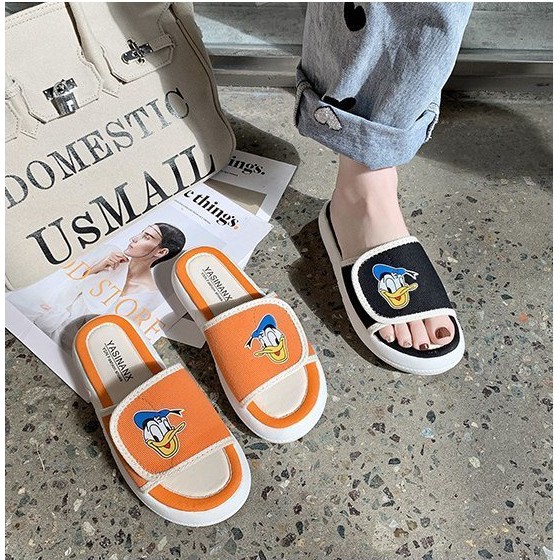 COD BAYAR DITEMPAT!!! 0195 SENDAL SANDAL SLIP CANVAS DISNEY BEBEK 4CM