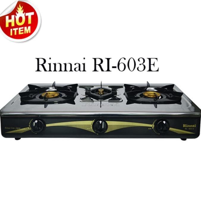 KOMPOR GAS RINNAI RI-603E / RI 603 E / RI 603E 3 TUNGKU