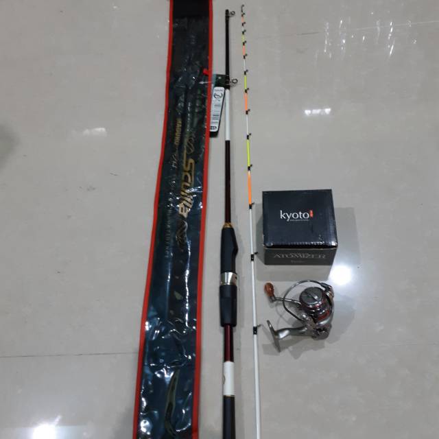 Reel UL dan joran UL maguro scuilla satu paket