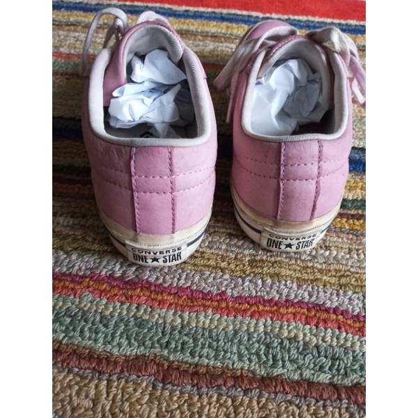 sepatu converse pink kulit ori preloved