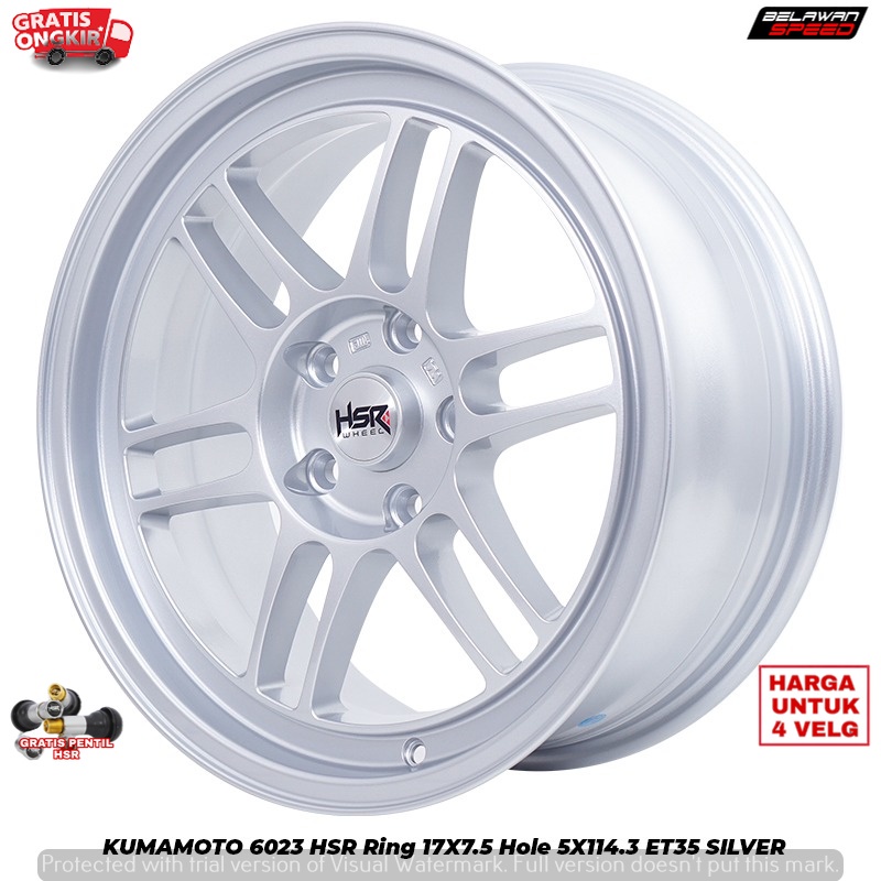 VELG MOBIL RACING UNTUK INNOVA XPANDER TERIOS CAMRY RUSH ERTIGA KUMAMOTO 6023 HSR R17X75 H5X114,3 ET
