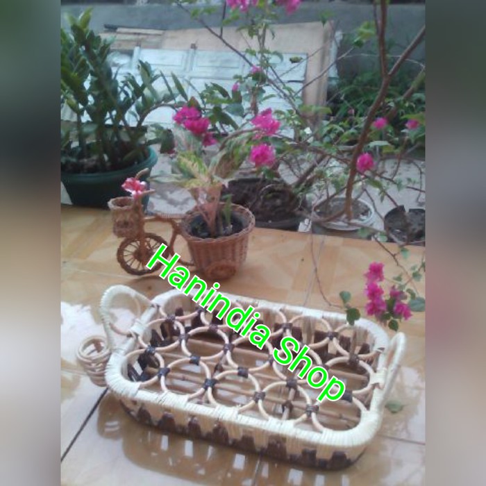 TERMURAH / VARIASI ROTAN Keranjang Aqua Rotan Asli isi 15cup/Tempat Aqua Rotan