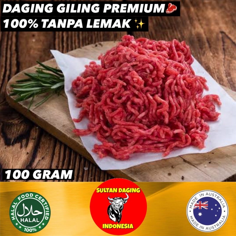 

DAGING GILING TANPA LEMAK 100 GRAM PREMIUM IMPORT DARI AUSTRALIA/DAGING GILING TANPA LEMAK/ GILING