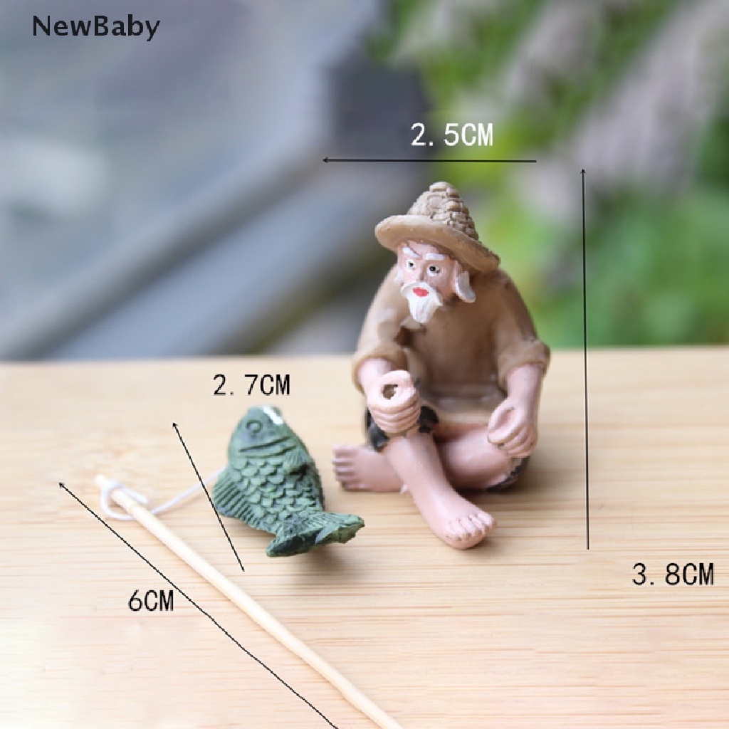 Ornamen Patung Bayi Mancing Bahan Resin Untuk Dekorasi Taman