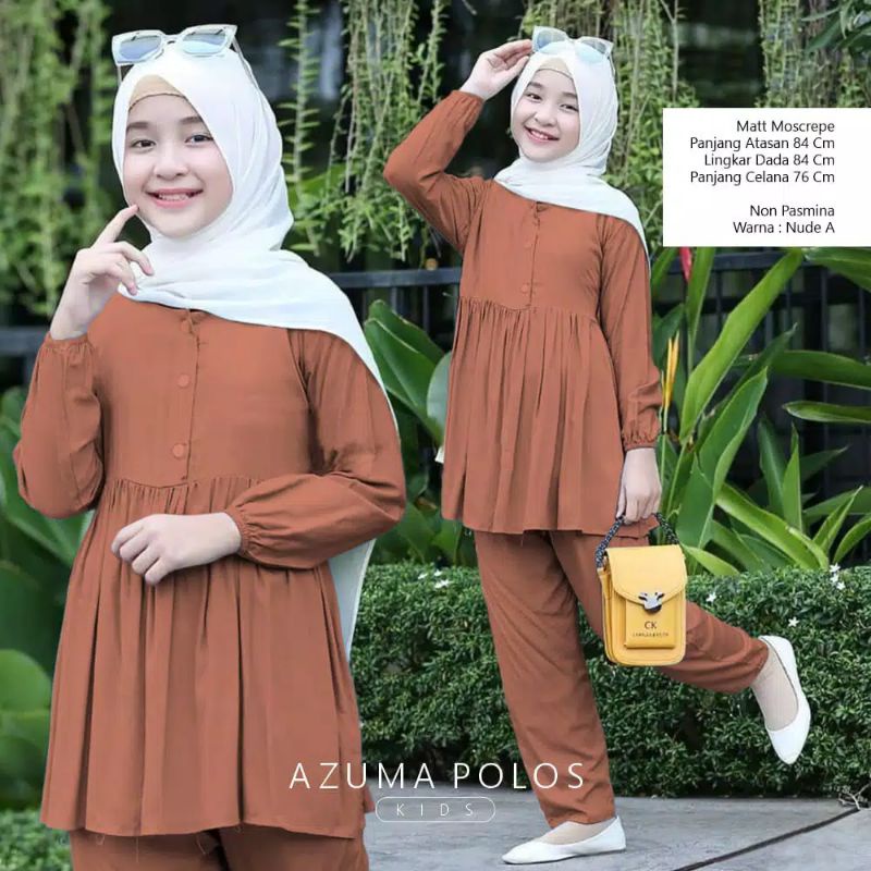 PROMO 3 PCS SETELAN GAMIS TUNIK ANAK PEREMPUAN UMUR 1 - 12 TAHUN