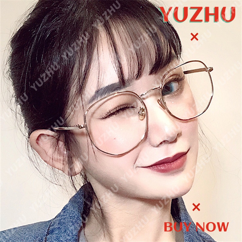 (YUZHU) Bayar di Tempat Minus -0°~-400° Myopia Eyeglasses Korean Ulzzang Retro Anti Blue Square Kacamata