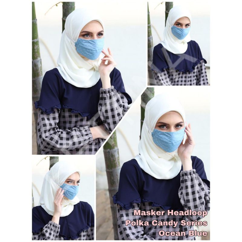 MASKER KAIN 3D MASKER HIJAB MASKER POLKODOT MASKER 3 APLY MASKEE NON MEDIS