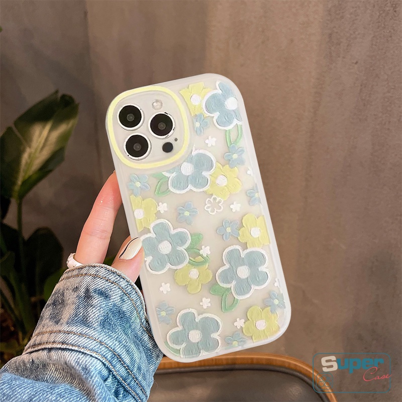 Soft Tpu Motif Bunga Case Untuk Redmi 12C A1 10A 9 10C A2 9A 10 9T 9C NFC Mi 11Lite POCO M3 F4 X3 Pro Redmi Note 11 10 10s 9 8 9Pro 8Pro 11Pro+ 10Pro 9s 11s Lukisan Minyak Bunga Cover Belakang