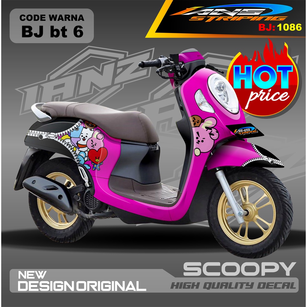 DECAL STICKER HONDA SCOOPY FULL BODY / STICKER ANIME VARIASI SCOOPY MODEL TERBARU / STICKER ALL SCOOPY / DECAL STIKER SCOOPY NEW 2022