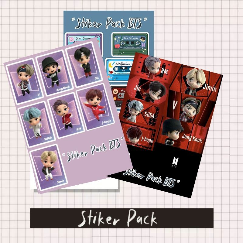 

Tiny Tan BTS Sticker Sheet For Laptop, Hp, Kulkas, Jurnal Book dll