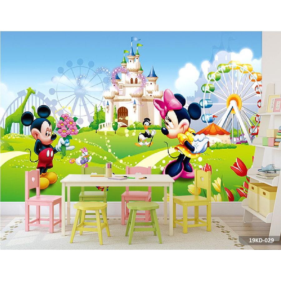 Wallpaper Dinding 3D Custom Murah Berkualitas Gambar Mickey And Friends