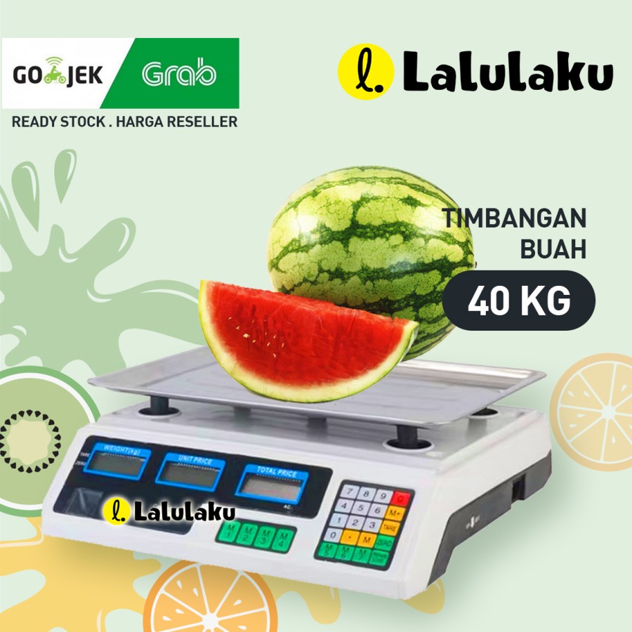 Digital Computing Scale 40 kg Double Display /Timbangan Buah 40kg