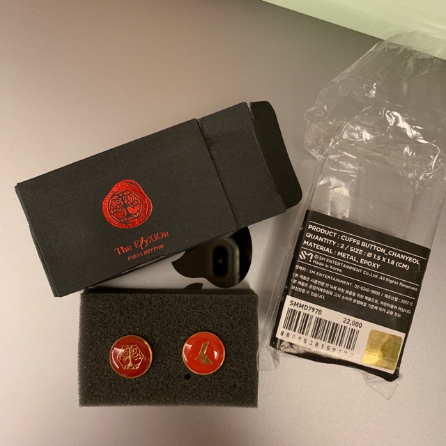 RARE EXO The Elyxion Official Goods Chanyeol Cufflink