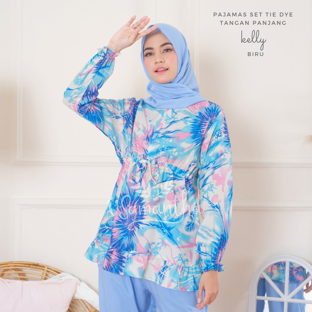 Pajamas Set / Piyama Set Muslim Rayon Rempel Busui Friendly - Tangan Panjang