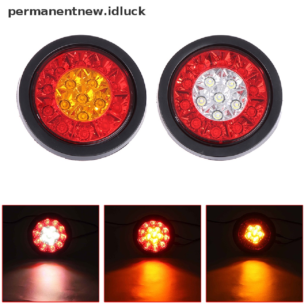 (luckypermanentnew) Lampu Belakang / Sein / Rem 16-LED 4 &quot;Bentuk Bulat Warna Merah / Amber Untuk Truk / Trailer  (ID) Buku Novel Dewasa Dalam Bahasa Mandarin