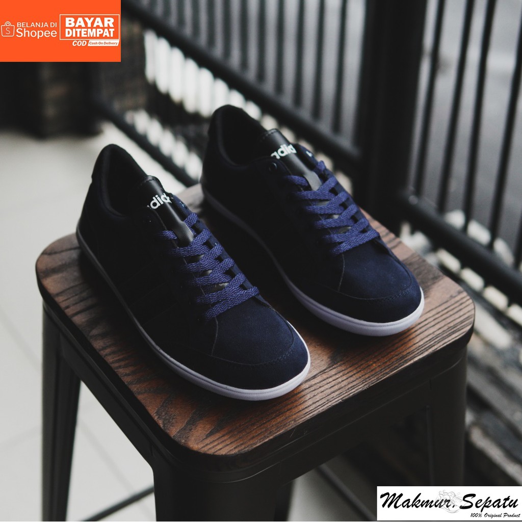 Sepatu Adidas Kapler Navy - Fashion Casual Sneakers Pria Bertali - Kuliah Hengout Trendy Stylish