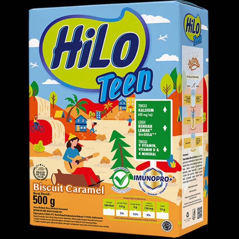 

HILO Teen Susu Berkalsium Tinggi Biscuit Caramel Box 500gr