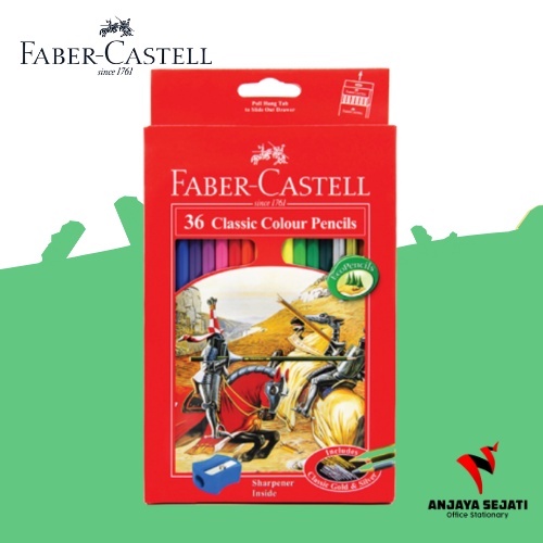 

Pensil Warna Faber Castell | Pensil Gambar Classic 36L (Long)