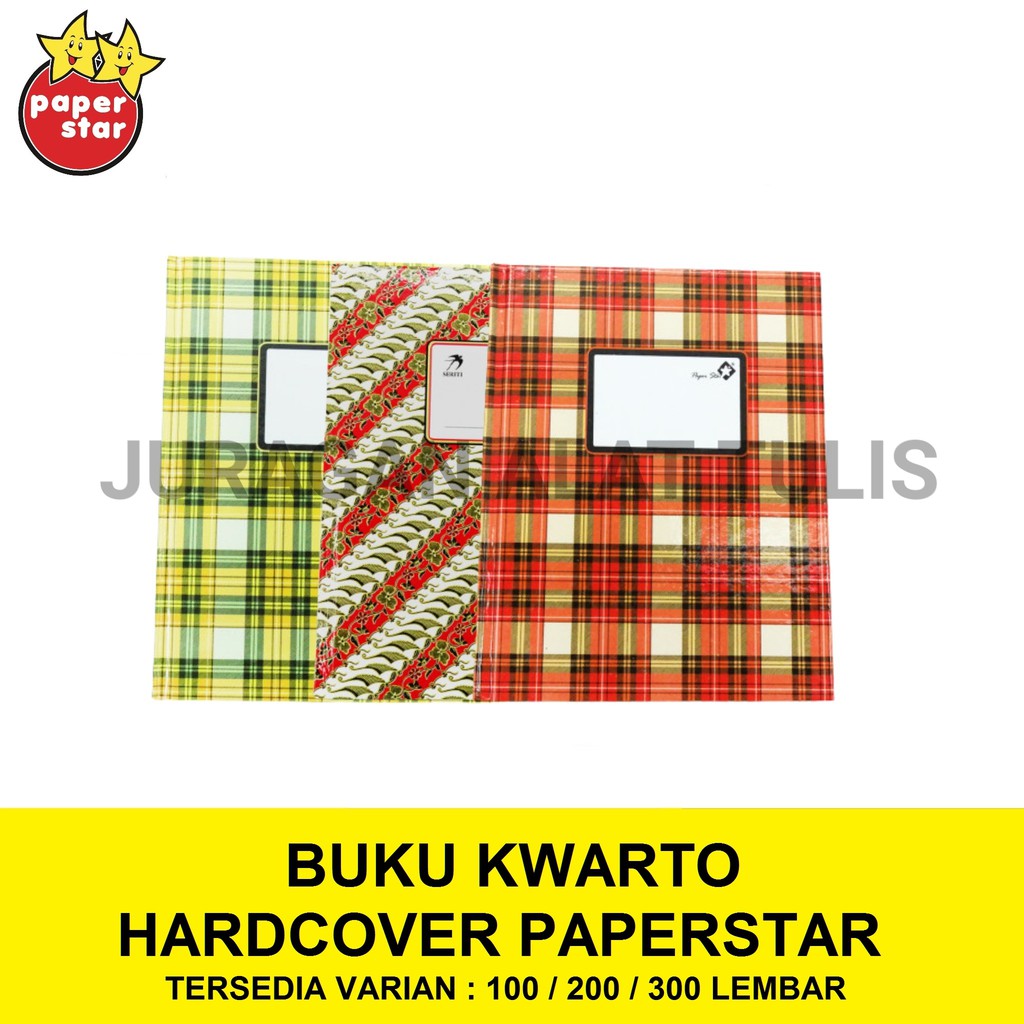 

BUKU KWARTO / QUARTO HARDCOVER PAPERSTAR 100 / 200 / 300 LEMBAR