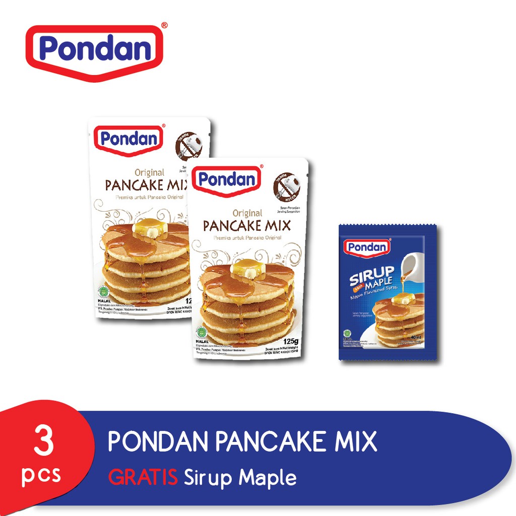 

Pondan 2 Pancake Pouch GRATIS 1 Sirup Maple