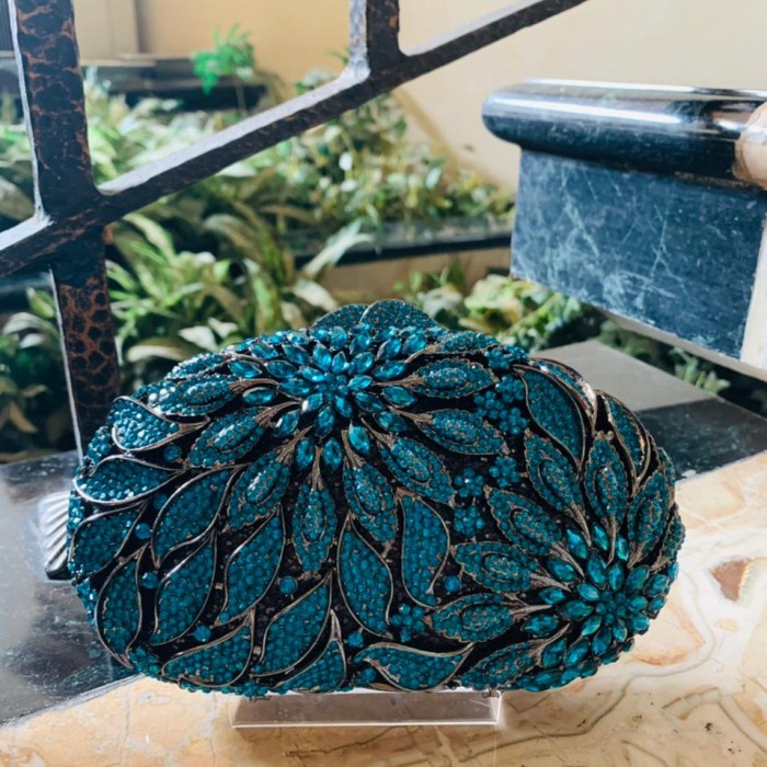 ROSSINI-Tas pesta swarovski / Clutch swarovski / Tas swarovski Biru A