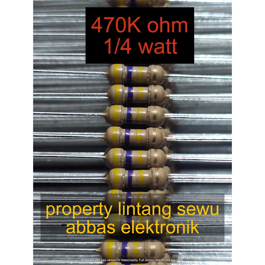 10PCS resistor 470k ohm 470 kilo ohm 470000 ohm 0.25 wat