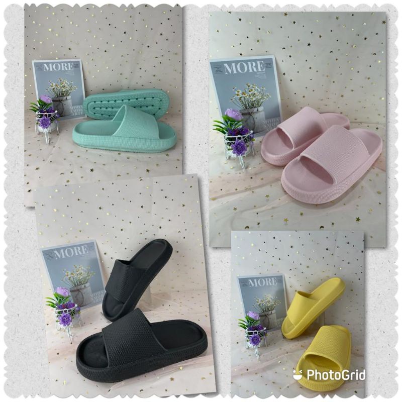 Sandal slop wanita anti air sandal rumah stlye