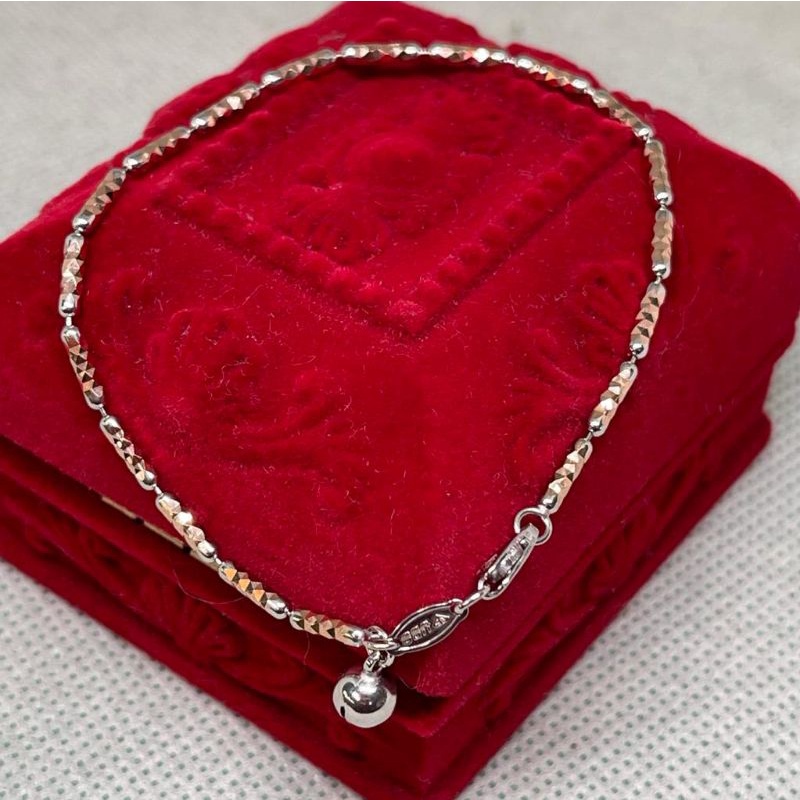 Gelang Emas Putih 750/17K Model Bulir