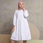 WHITE XL Calla Tunik Plain @heaven_lights