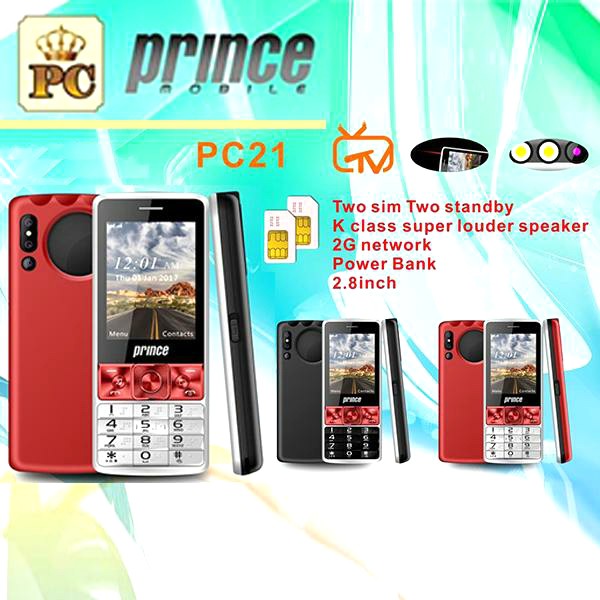 Handphone PRINCE PC21 Bisa TV HP Speaker Besar Hape PowerBank ORIGINAL