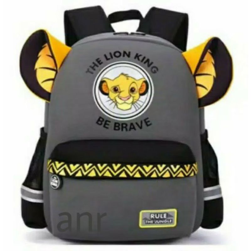 MOEZHA_TAS Tas ransel sekolah anak the (LION KING) backpack anak bisa buat cowok dan cewek PL952