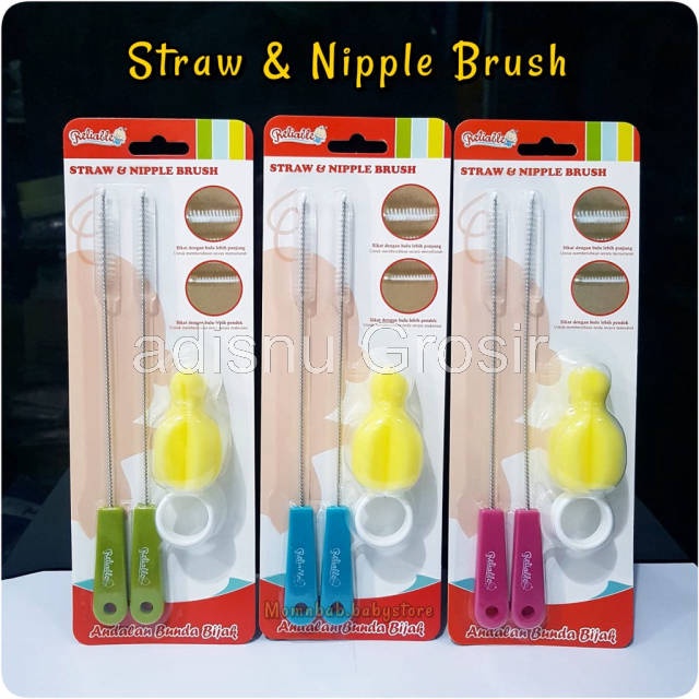 Reliable Straw n Nipple Brush Sikat Sedotan dan Empeng RSB-7810