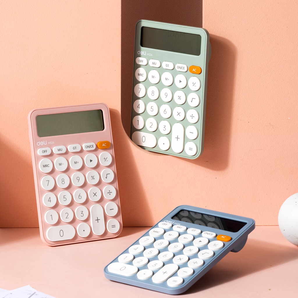 

Deli Calculator / Kalkulator Portable Garansi 5 Tahun Warna Pastel Em124