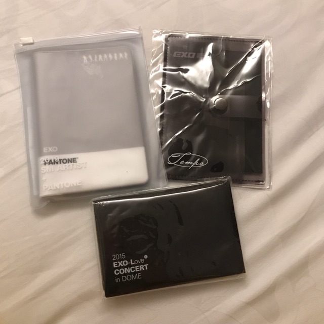 exo official passport case and photocard album