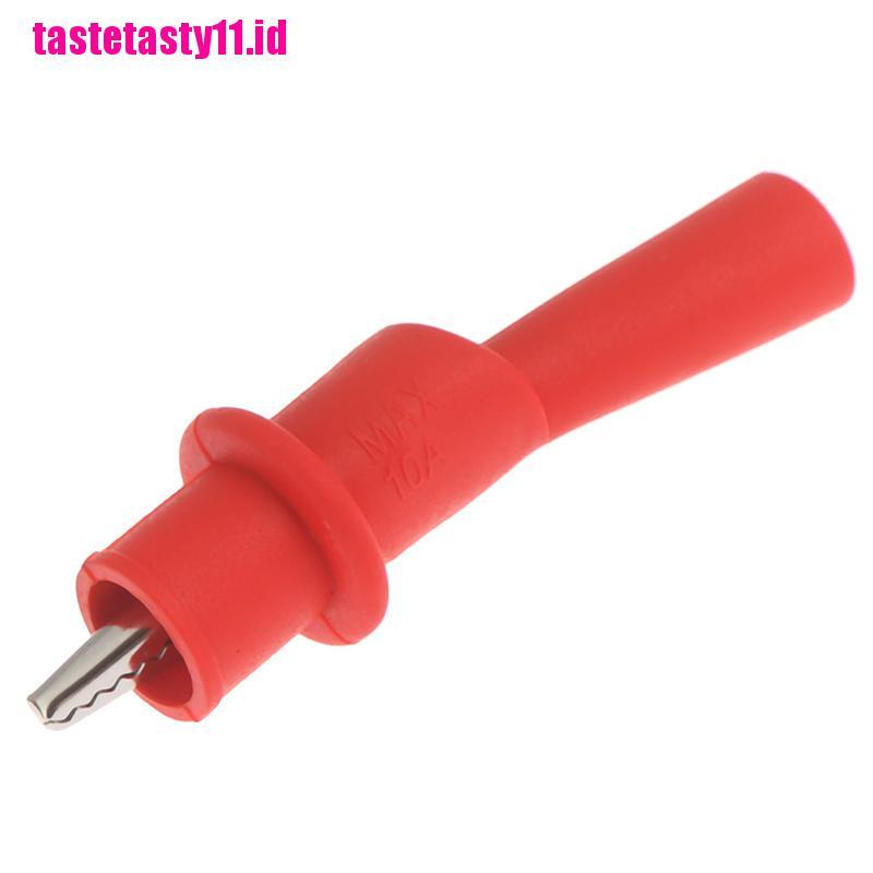 【TTID】2pcs Insulated MultiMeter Test Lead Meter Alligator Clip Crocodile Clamp