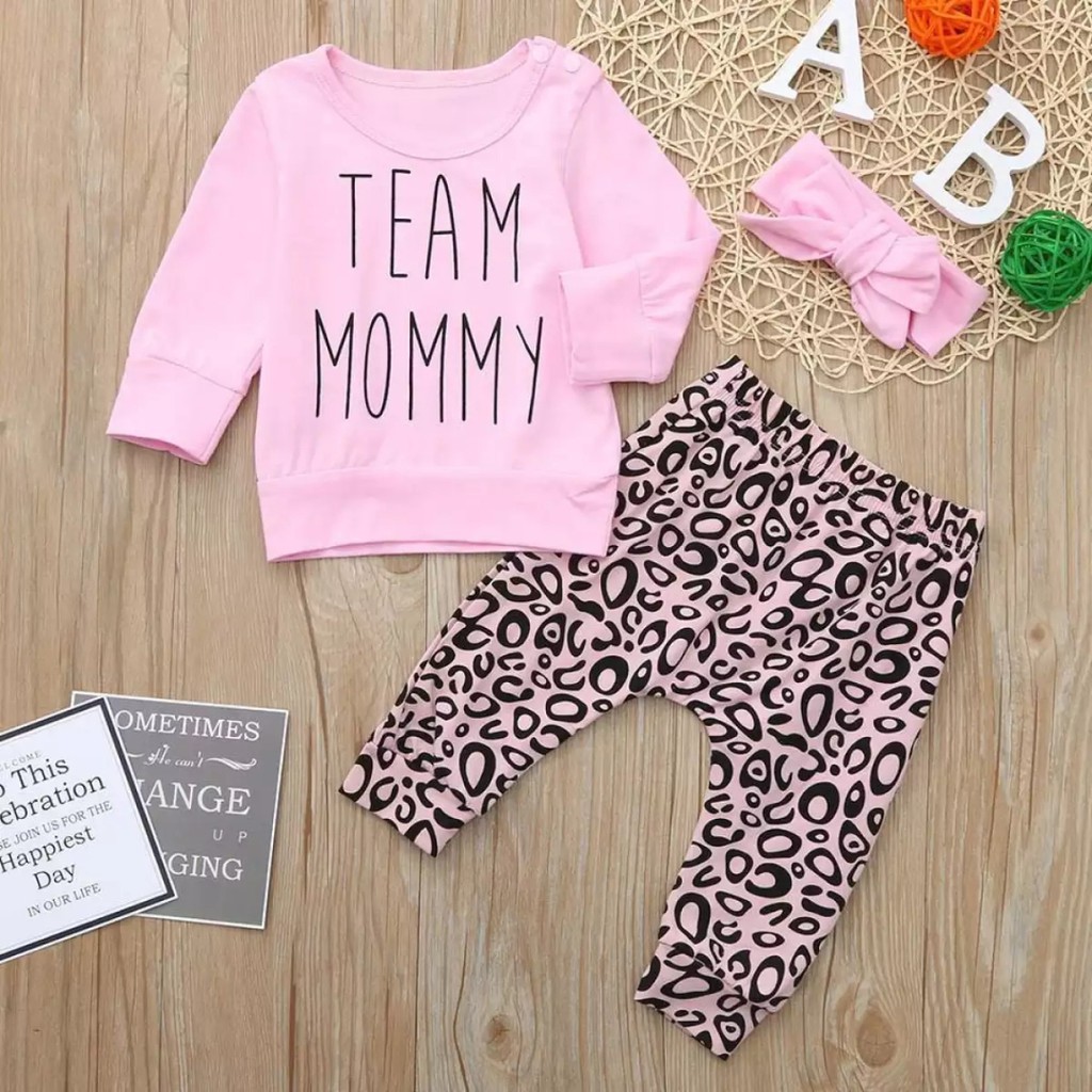 HappyOliver PASSWORD TEAM MOMMY Setelan Anak 1 - 7 Tahun Baju Anak BerKualitas