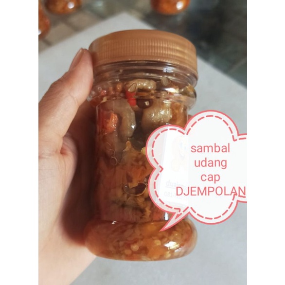 

sambal udang cap DJEMPOLAN pedas gurih nikmat halal sambel Chili shrimp pedes botol