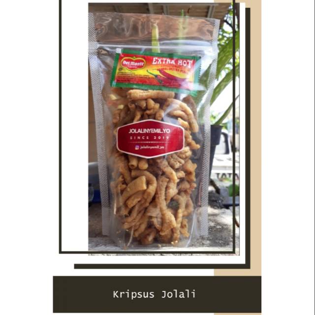 

Keripik Usus khas Jolalinyemil.yo 100gr