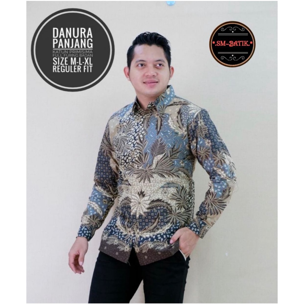 [PREMIUM] ATASAN KEMEJA BAJU BATIK PRIA LENGAN PANJANG DAN PENDEK MOTIF HANURA KEREN MODERN REGULER 