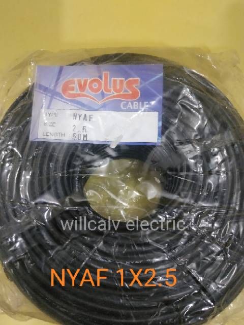 KABEL NYAF 1X.2.5 - KABEL TUNGGAL SERABUT 1X2.5  - KABEL ISI 1 KABEL 1X2.5 HARGA PERMETR