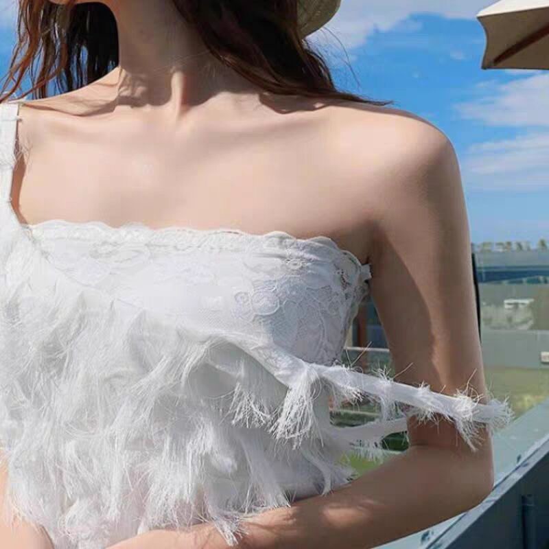Blackpink Bra Kemben Motif Bunga Bahan Lace Tanpa Tali Fashion Wanita 1001