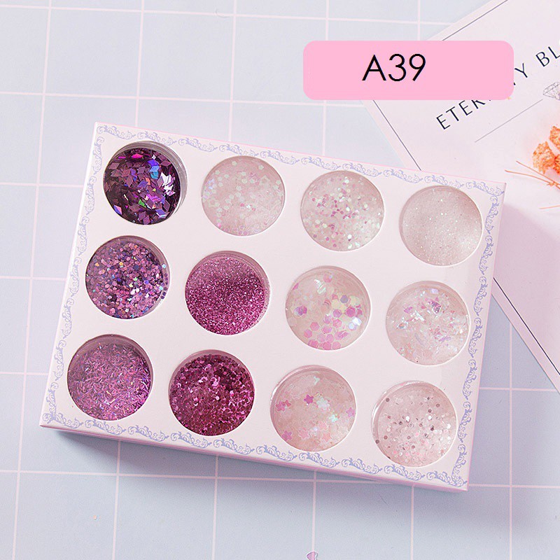 GLITTER BOX MAKE UP BLINK BLINK / BLING BLING WAJAH NAIL ART KUKU SLIME RESIN