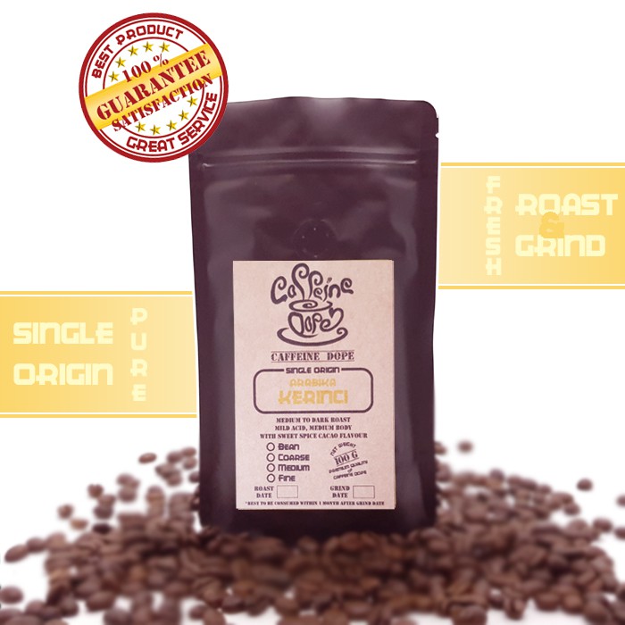 

Kopi Arabika Kerinci 100 Gr Single Origin - Bean/Biji & Ground/Bubuk