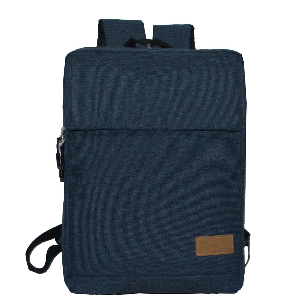 Tas Ransel Pria Backpack Korean Style / Tas Kerja Wisdom - Biru Navy