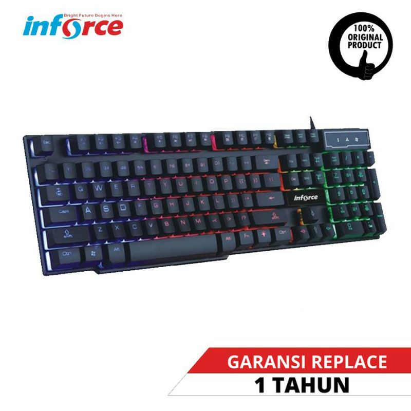 PAKET KEYBOARD MOUSE GAMING INFORCE KB1822 MOUSE MOUSE GAMING INFORCE 1602 KABEL